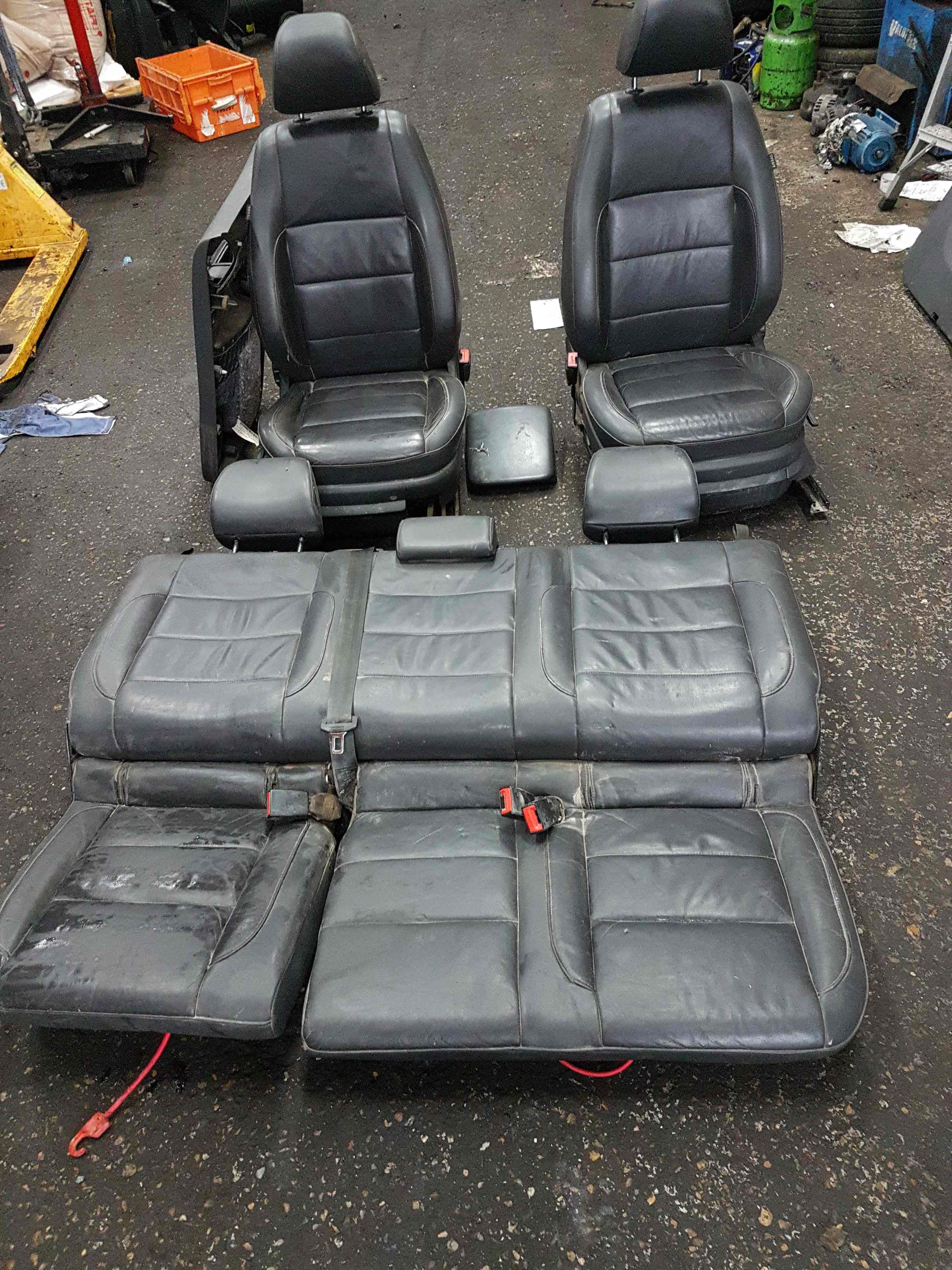 Volkswagen Amarok 2010-2018 Black Leather Seats Heated Front + Door Cards