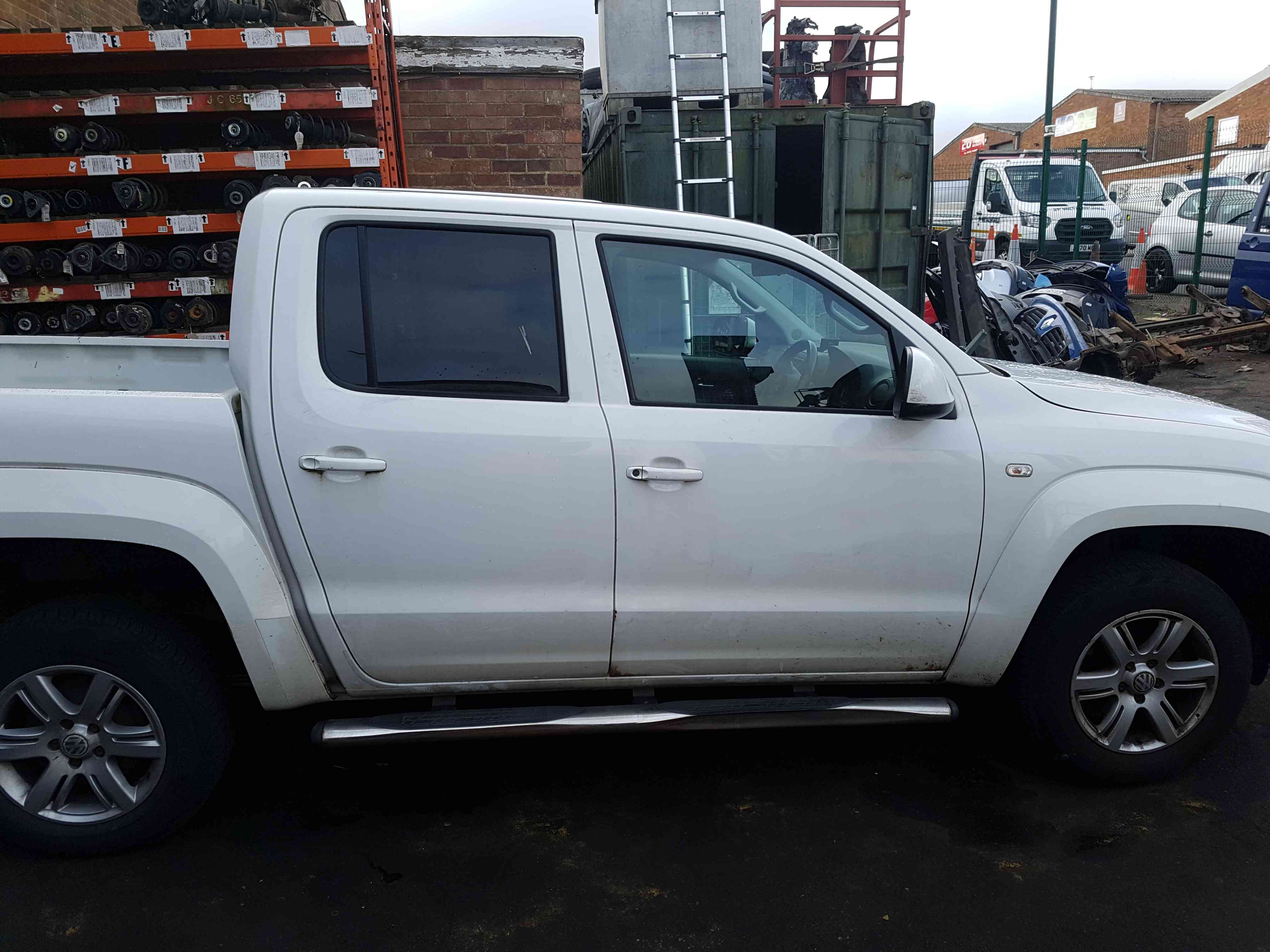 Volkswagen Amarok 2010-2018 Drivers OSR Rear Door Candy White B4B4 Lb9a