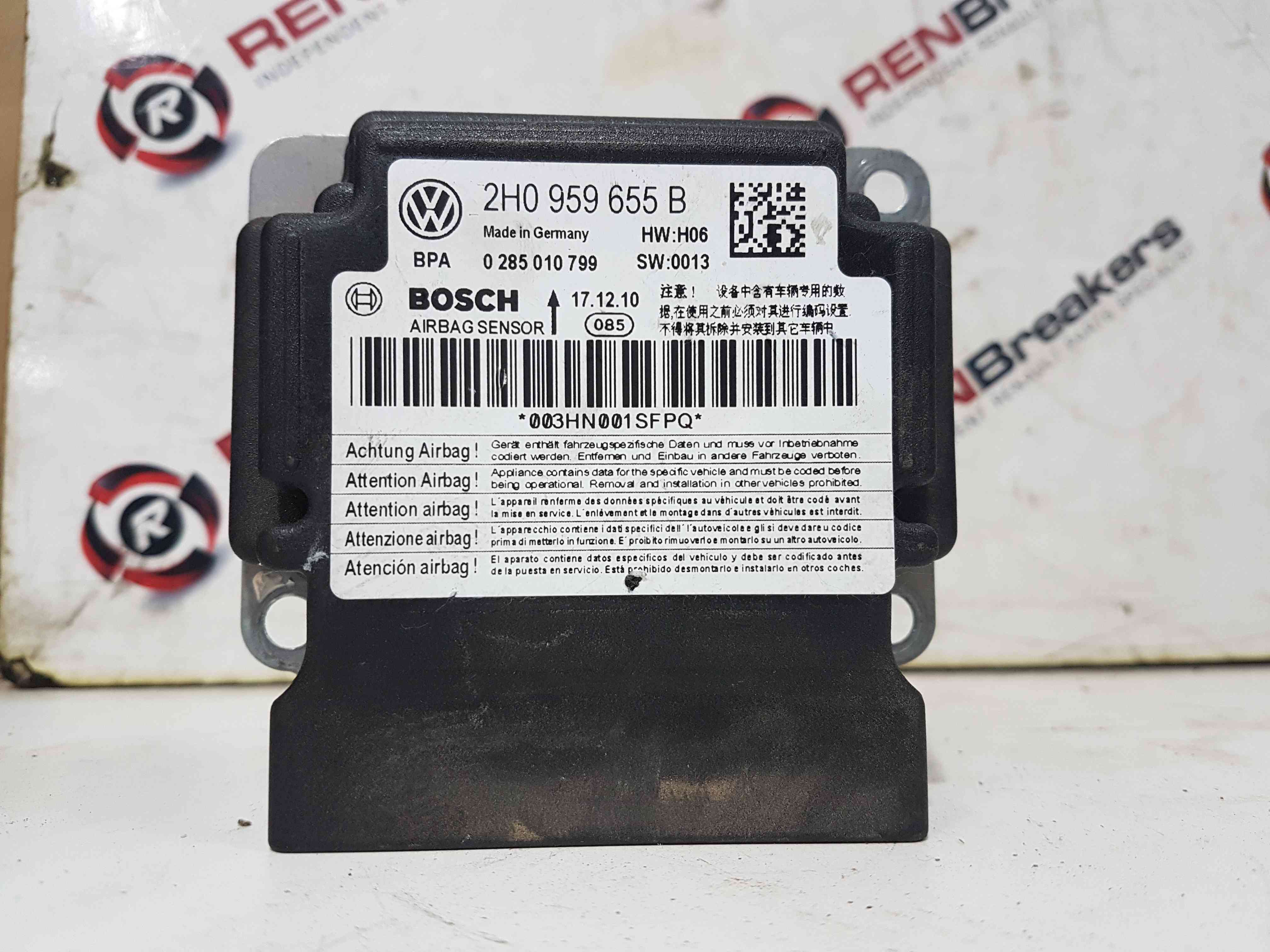 Volkswagen Amarok MK1 2010-2018 Airbag ECU Module Computer 2H0959655b