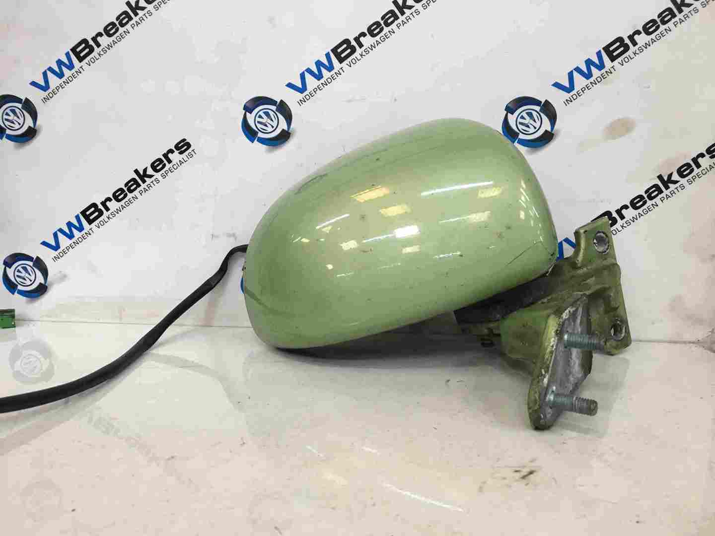 Volkswagen Beetle 1999-2006 Drivers OS Wing Mirror Green LG6V