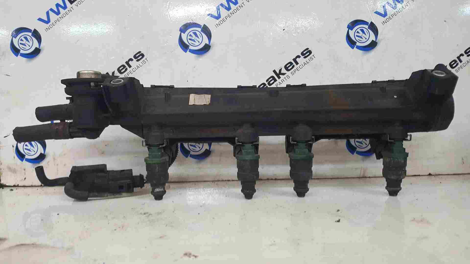 Volkswagen Beetle 2002-2006 1.6 8V Fuel Injectors X4 + Rail 06A133317a BFS