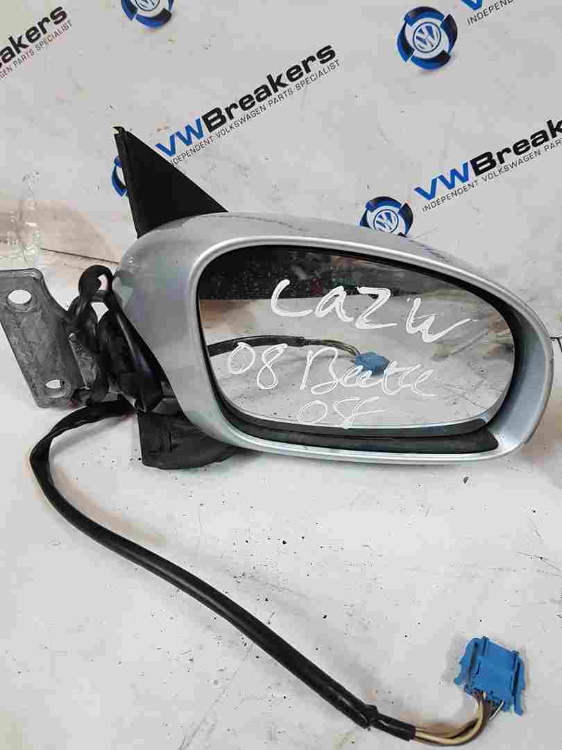 Volkswagen Beetle 2006-2011 Drivers OSF Front Wing Mirror Silver La7w