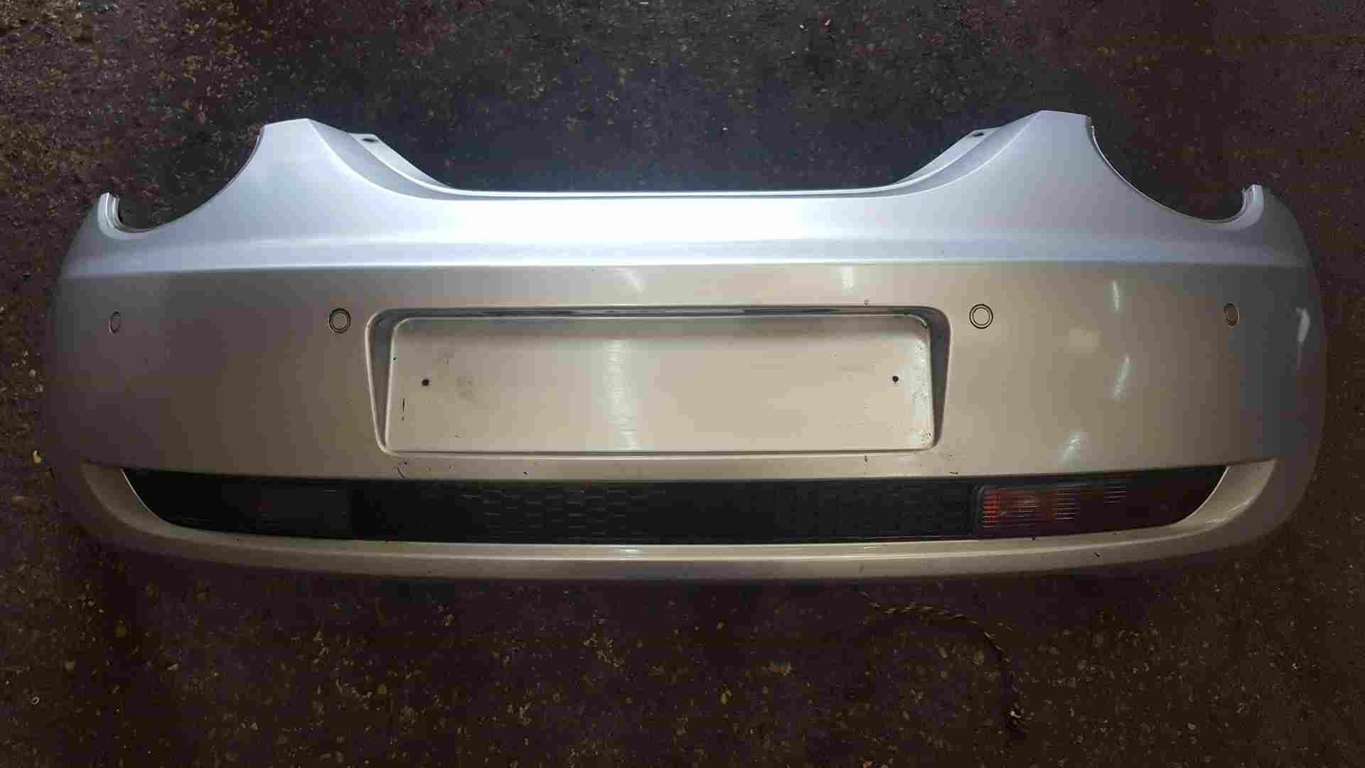 Volkswagen Beetle 2006-2011 Rear Bumper Silver LA7W Reverse Sensors + Lights