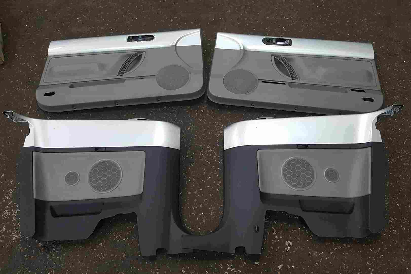 Volkswagen Beetle Convertible 1999-2006 Interior Door Cards Set X4 Silver Trim