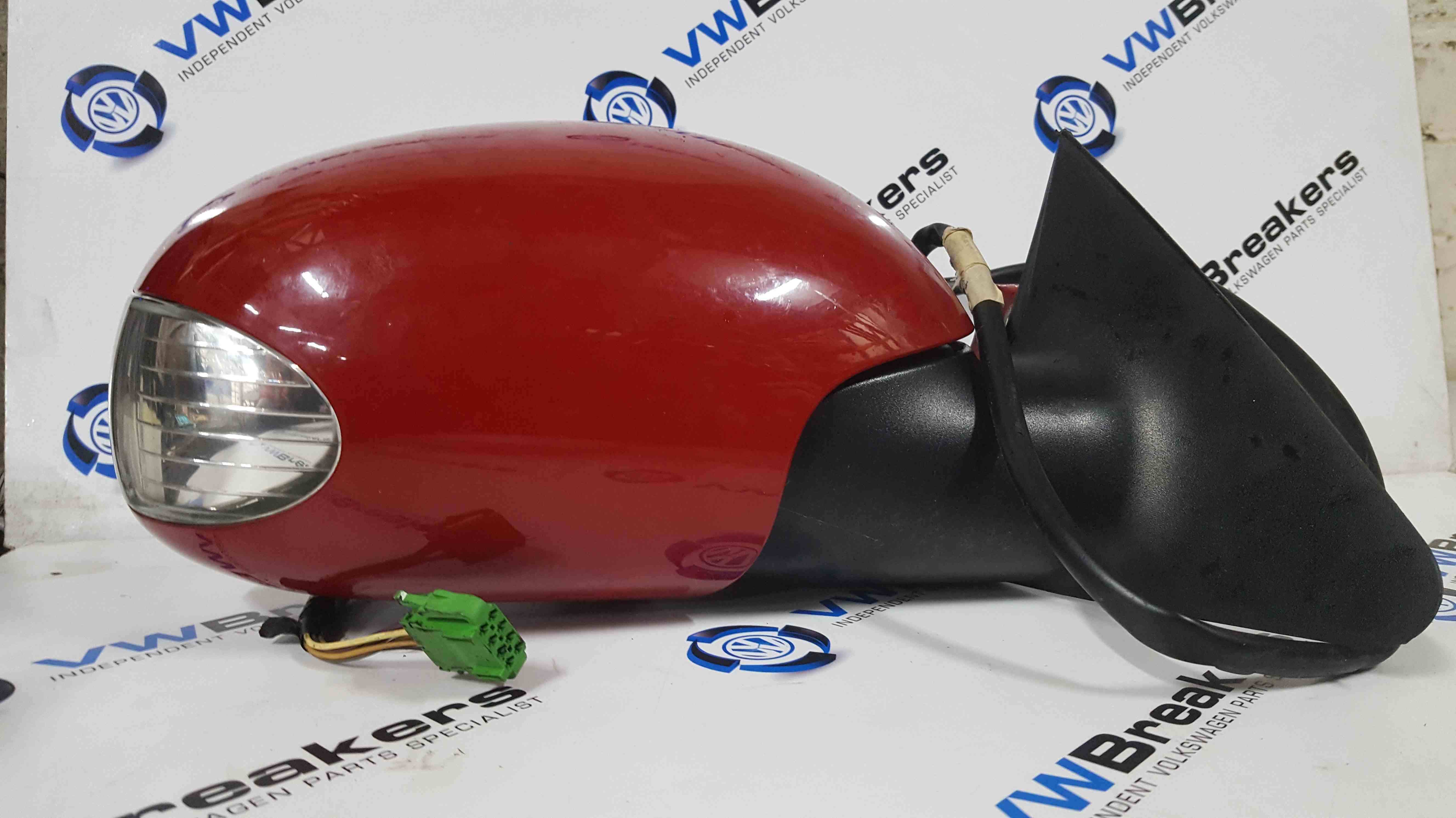 Volkswagen Beetle Convertible 1999-2011 Drivers Os Wing Mirror RED LA3H OSF