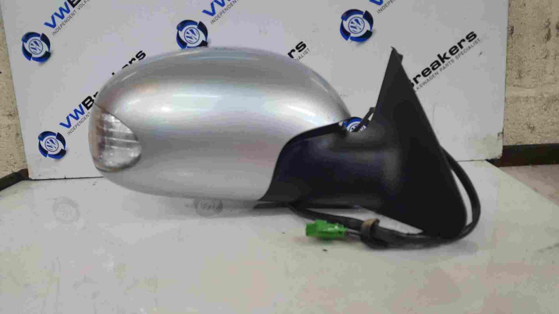 Volkswagen Beetle Convertible 2002-2006 Drivers OS Wing Mirror Silver LA7W