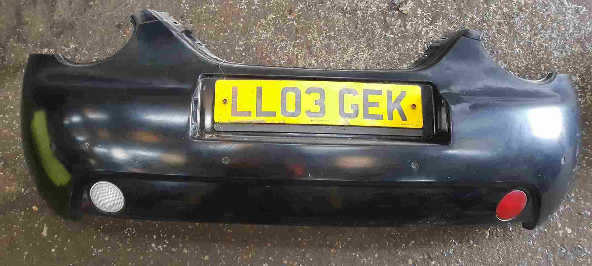 Volkswagen Beetle Convertible 2002-2006 Rear Bumper Black L041 REVERSING SENSORS