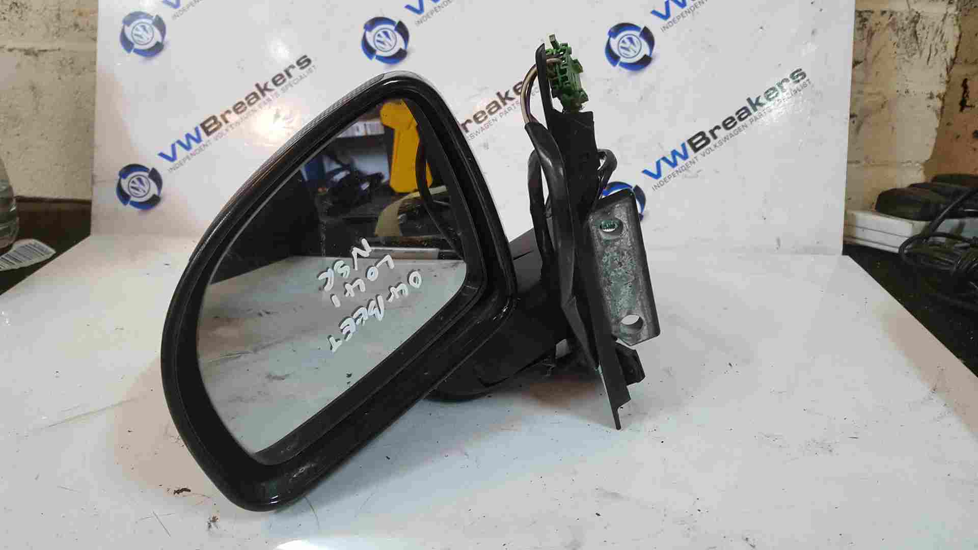 Volkswagen Beetle Convertible 2002-2011 Passenger Ns Wing Mirror Black Lo41