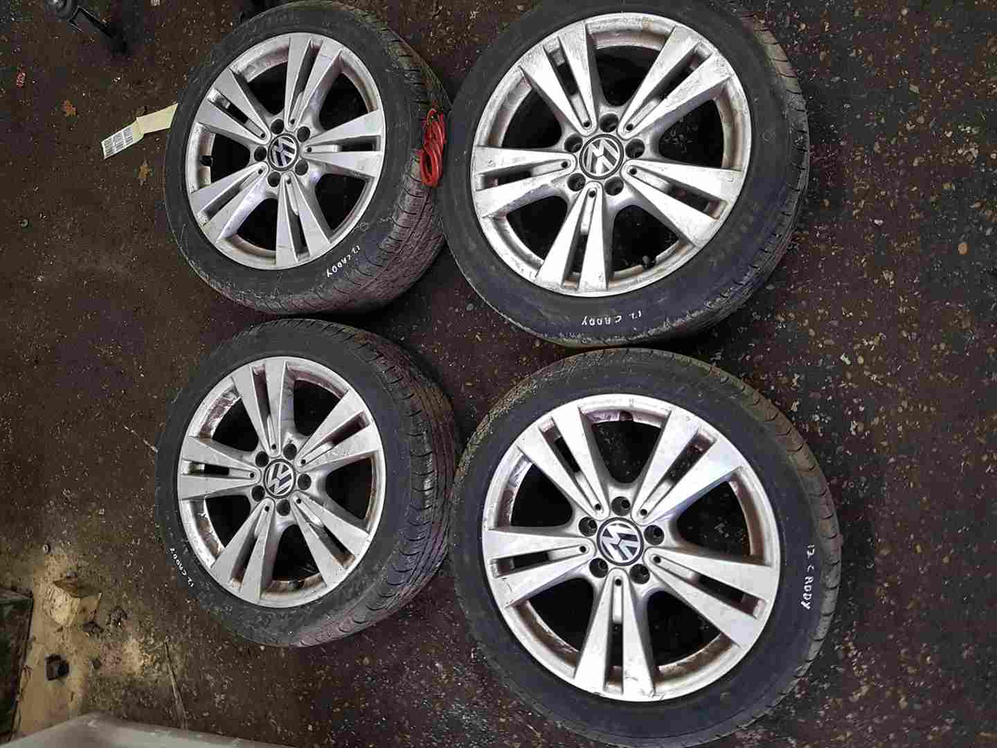 Volkswagen Caddy + Merc 2004-2010  Alloy Wheels Alloys SET X4 17Inch 4/5