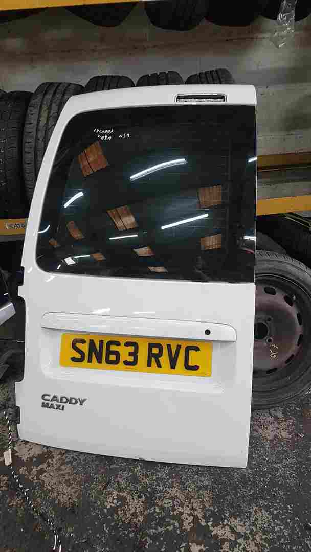 Volkswagen Caddy Maxi 2010-2015 Passenger NSR Rear Back Barn Door White Lb9a