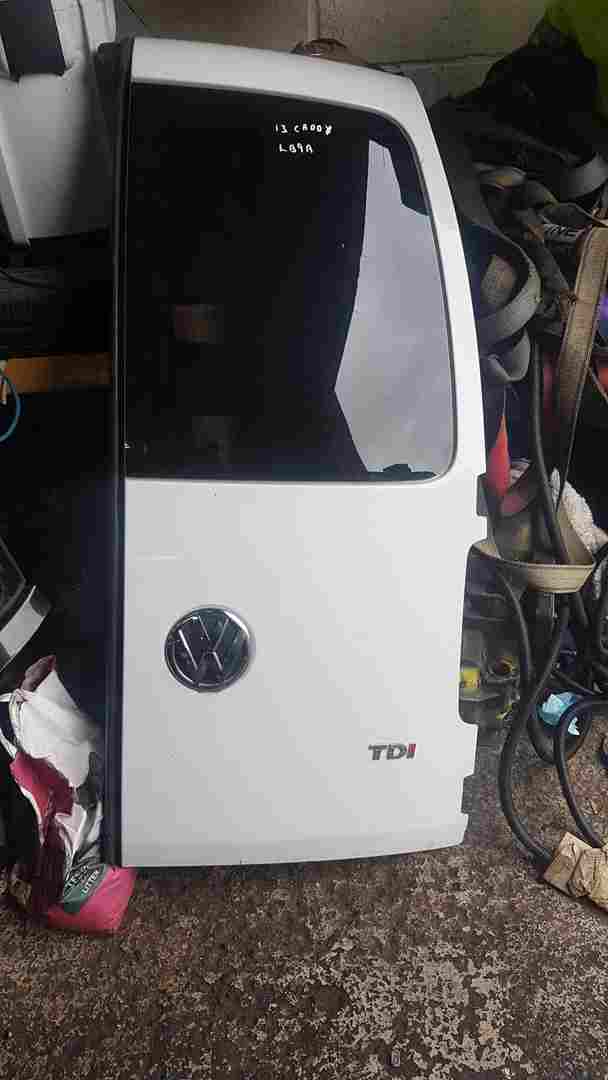 Volkswagen Caddy Maxi 2004-2010 Drivers OSR Rear Back Door White Lb9a
