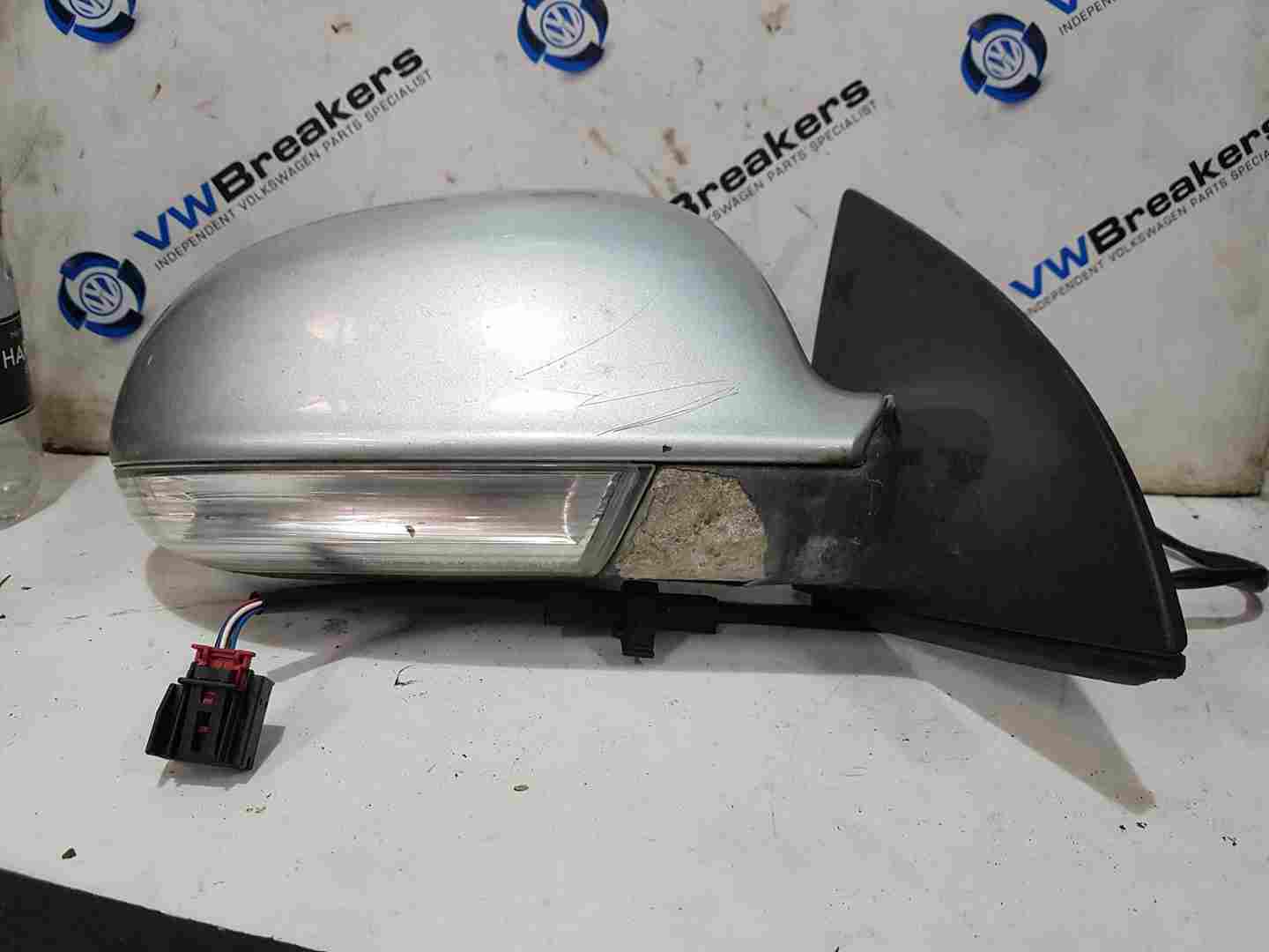 Volkswagen EOS 2005-2016 Drivers Os Wing Mirror Silver Lk7w