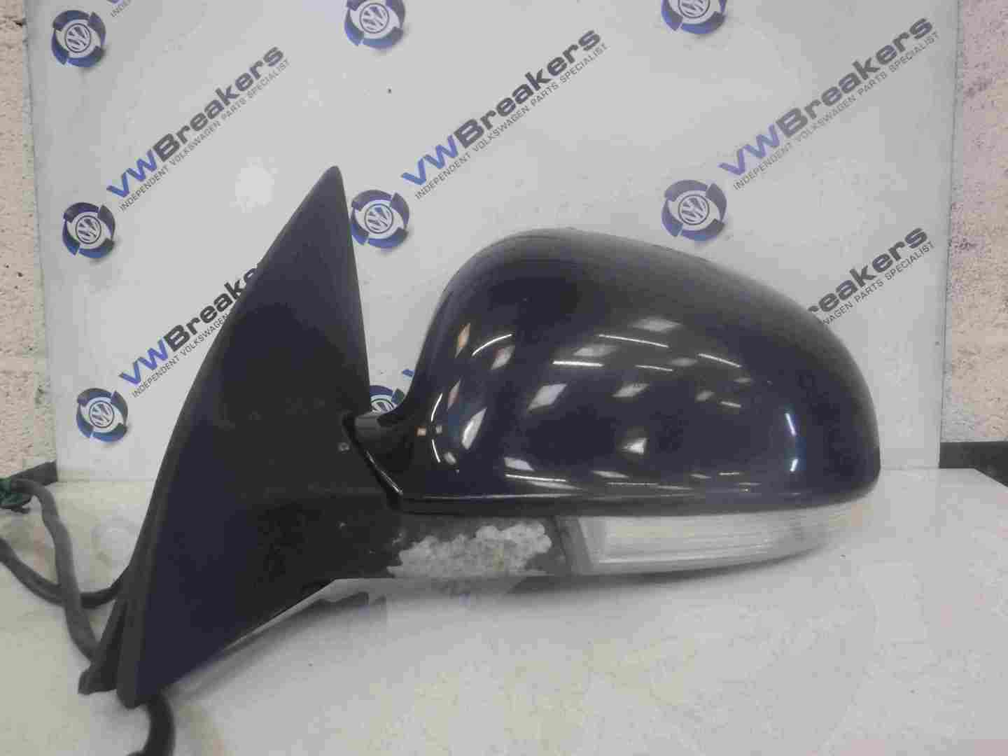 Volkswagen EOS 2005-2016 Passenger NS Wing Mirror Blue LK5N