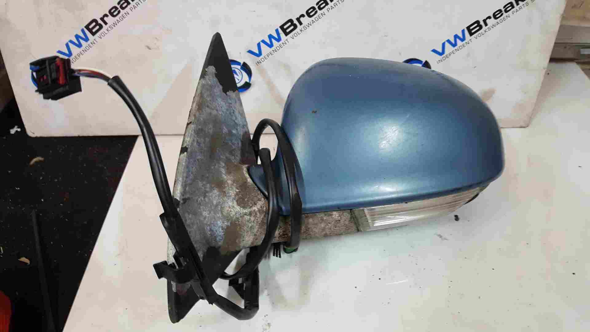 Volkswagen EOS 2005-2016 Passenger NS Wing Mirror LK5X Blue Eismeer Blue