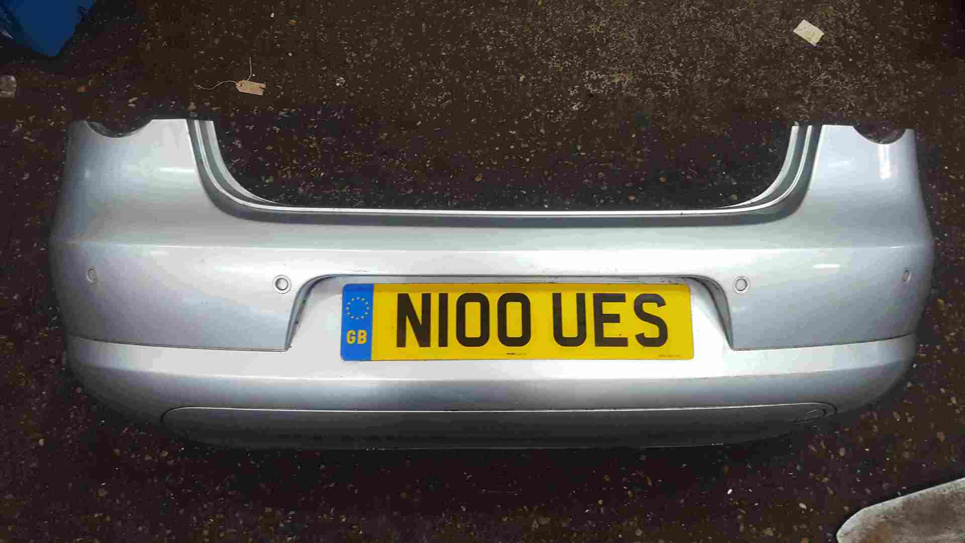 Volkswagen EOS 2006-2015 Rear Bumper Silver LK7W Reversing Sensors