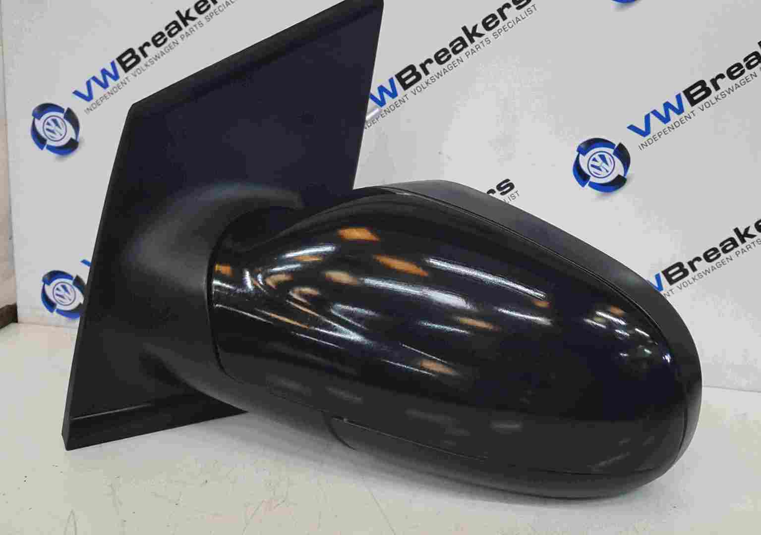 Volkswagen Fox 2005-2011 Passenger NS Wing Mirror Black LO41 L041 Manual