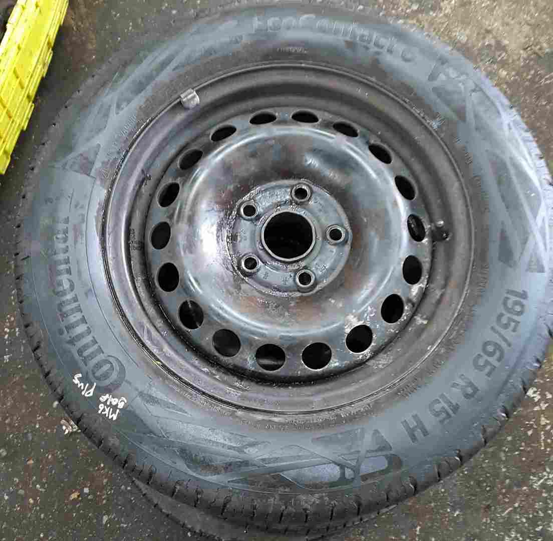 Volkswagen Golf + Plus MK6 2009-2012 Spare Steel Wheel Rim + Tyre 195 65 15 5mm