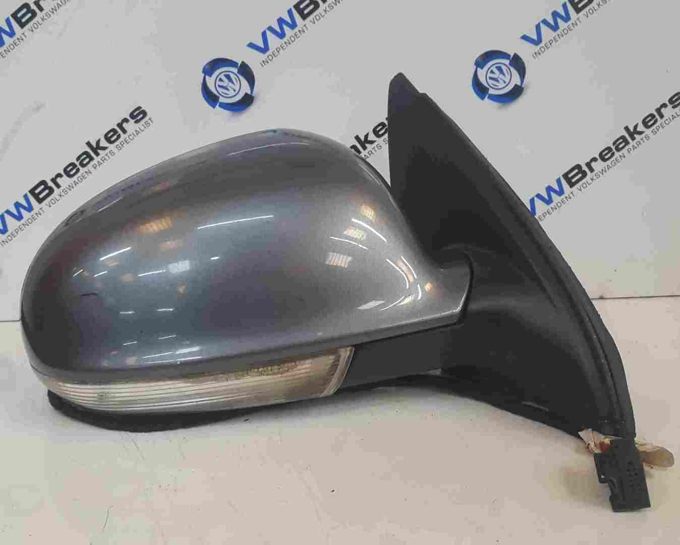 Volkswagen Golf Estate MK5 2003-2009 Drivers OS Wing Mirror Grey LD7X Folding