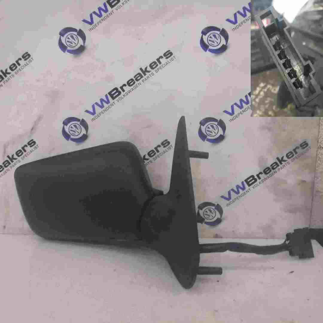 Volkswagen Golf MK3 1991-1999 Drivers OS Wing Mirror Plain Black Electric