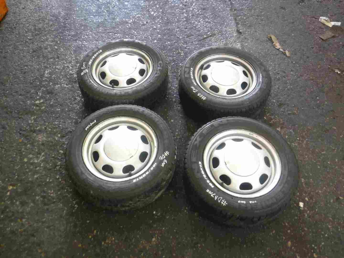 Volkswagen Golf MK3 1991-1999 Steel Wheel Rims Set X4 + Tyres 185 60 13