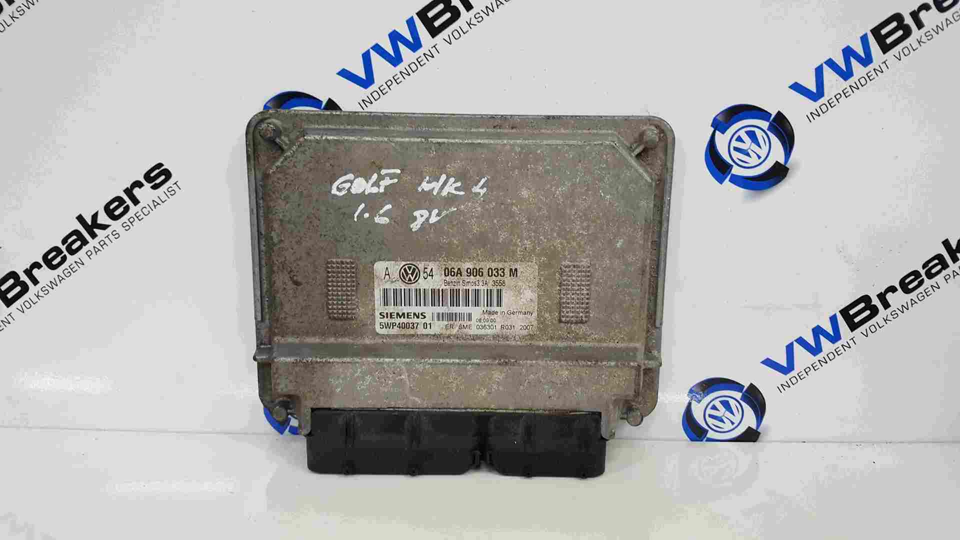 Volkswagen Golf MK4 1997-2004 1.6 8v Engine Control Unit ECU 06A906033M
