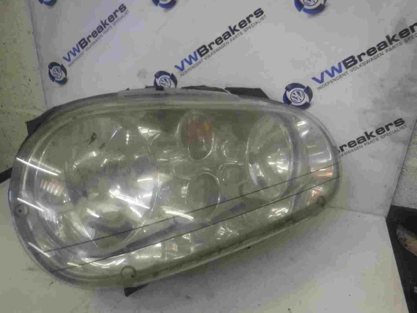 Volkswagen Golf MK4 1997-2004 Drivers OSF Front Headlight + Case With Fog