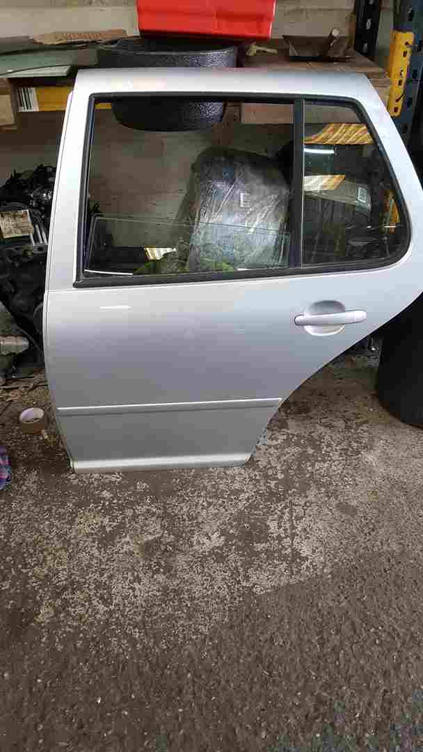 Volkswagen Golf MK4 1997-2004 Passenger NSR Rear Door Silver La7w 