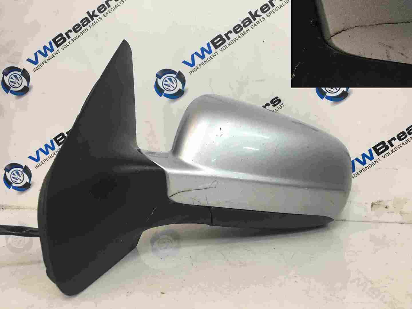 Volkswagen Golf MK4 1997-2004 Passenger NS Wing Mirror Silver LA7W