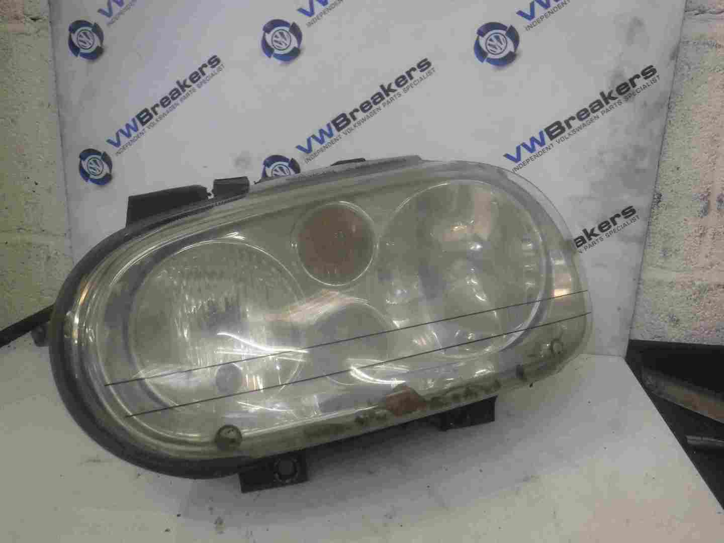 Volkswagen Golf MK4 1997-2004 Passenger NSF Front Headlight + Case With Fog