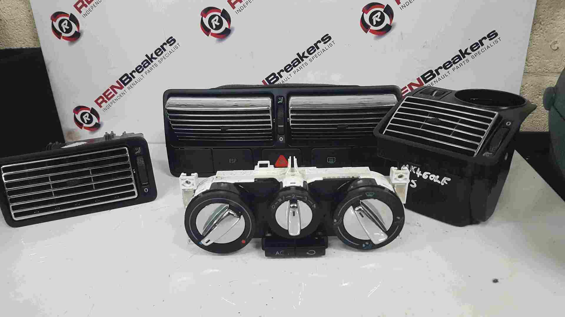 Volkswagen Golf MK4 1997-2004 Silver Chrome Set Interior Trims Heater Vents