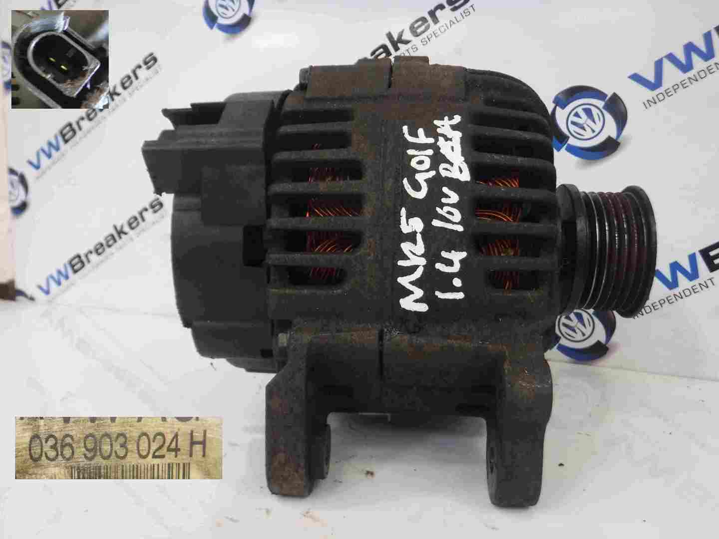 Volkswagen Golf MK5 2003-2009 1.6 16v Alternator 110A BUD 036903024H