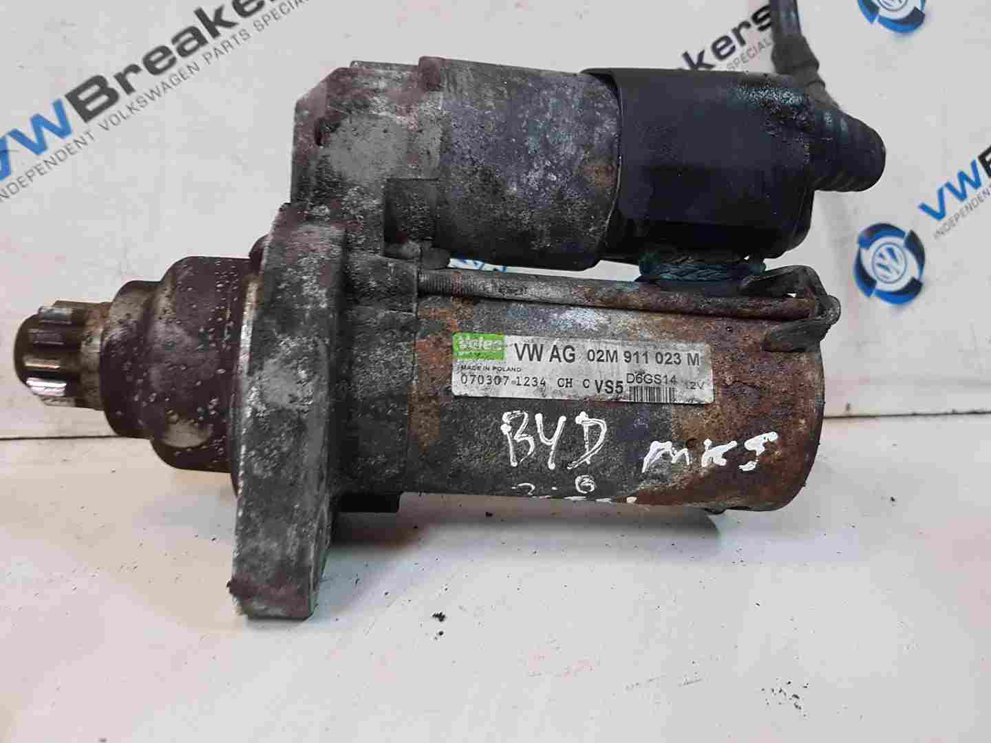 Volkswagen Golf MK5 2003-2009 2.0 Tfsi Starter Motor Starting 02M911023m 30 Edt
