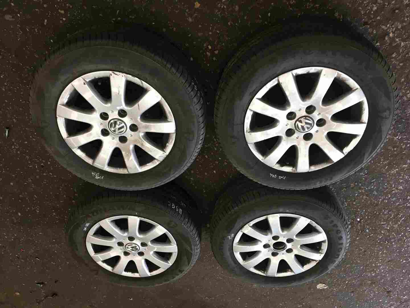 Volkswagen Golf MK5 2003-2009 Borbet Alloy Wheels Set X4 + Tyre 195 65 15
