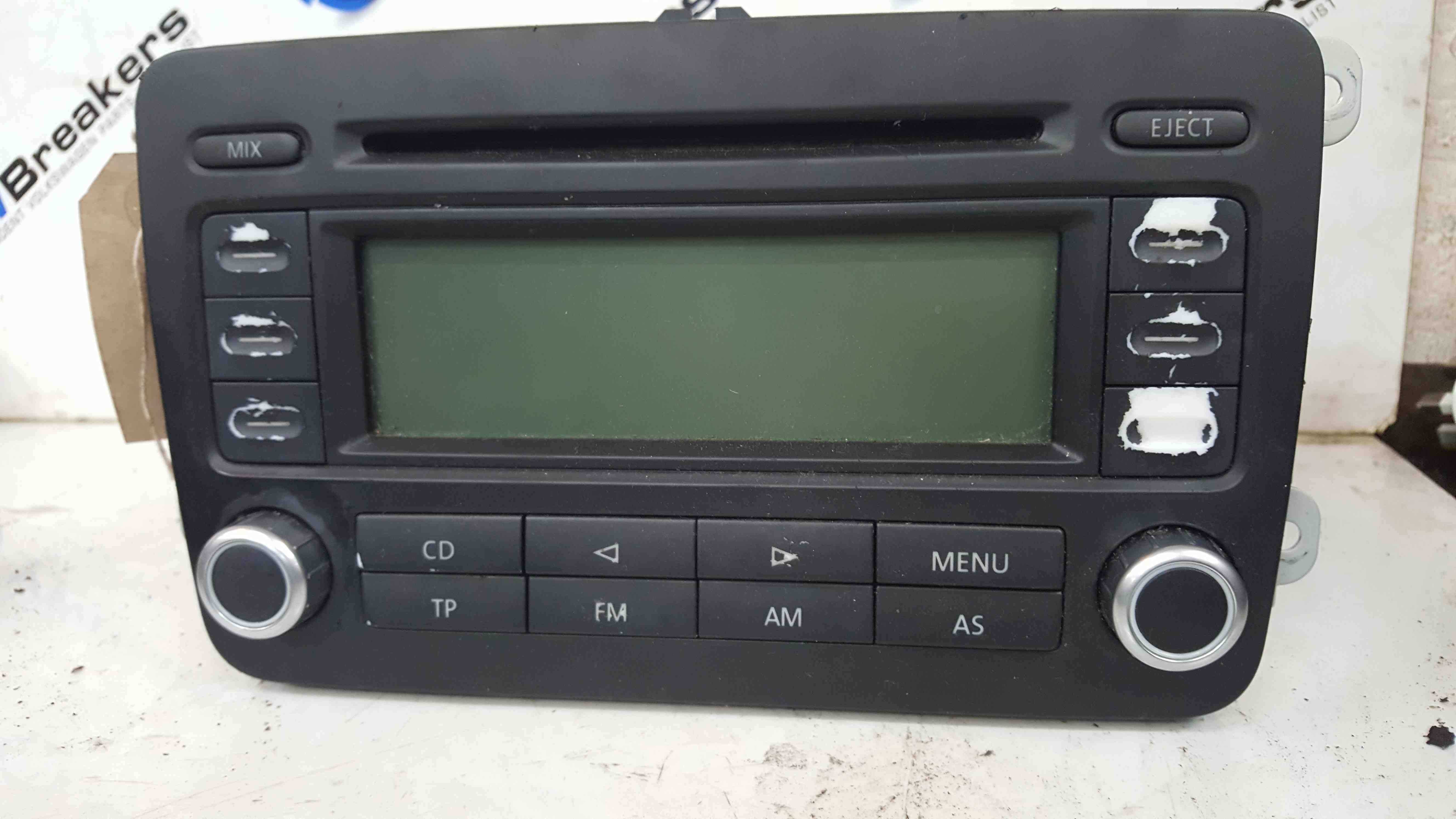 Volkswagen Golf MK5 2003-2009 Cd Player Double DIN Radio 1K0035186p