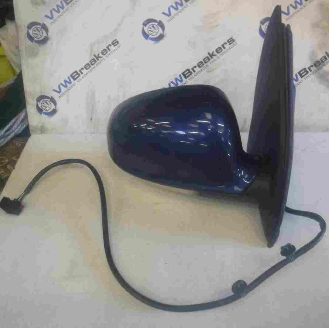 Volkswagen Golf MK5 2003-2009 Drivers OS Wing Mirror Blue LC5J