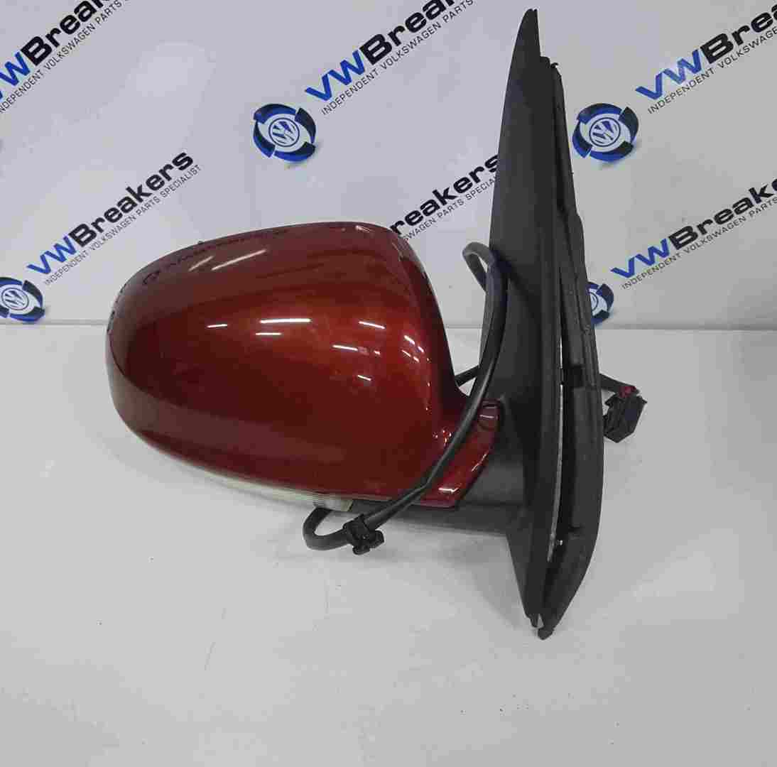 Volkswagen Golf MK5 2003-2009 Drivers OS Wing Mirror Red LA3W 1K2857502