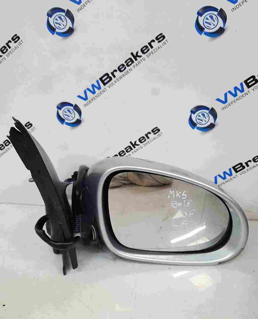 Volkswagen Golf MK5 2003-2009 Drivers OS Wing Mirror Silver LA7W