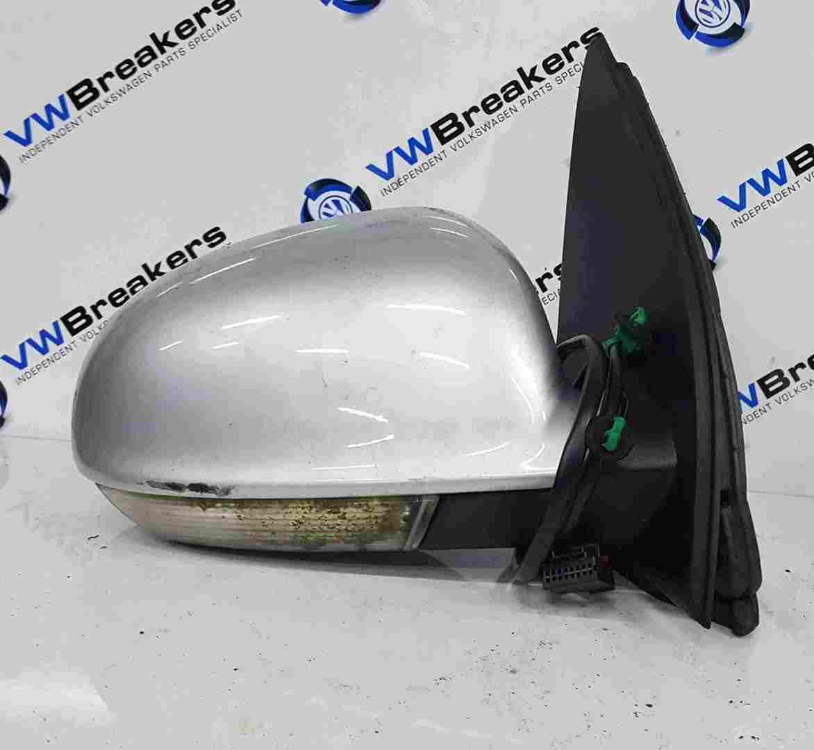 Volkswagen Golf MK5 2003-2009 Drivers OS Wing Mirror Silver LA7W