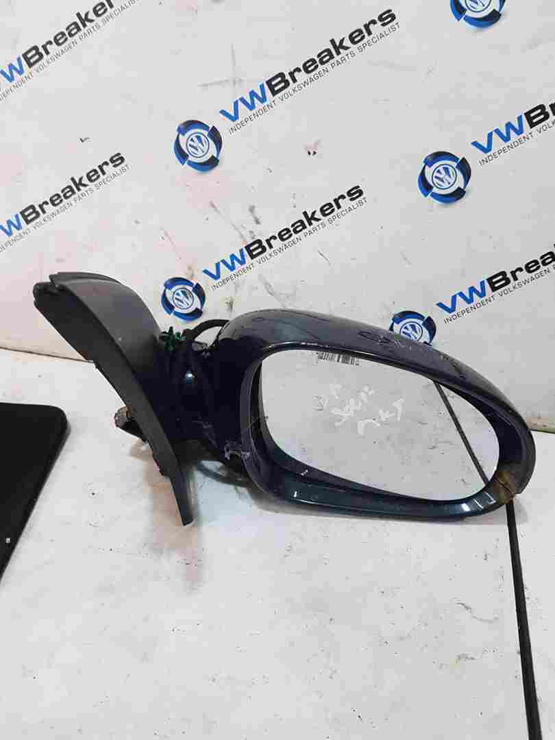 Volkswagen Golf MK5 2003-2009 Drivers Os Wing Mirror Graphite Blue Grey Lc5f