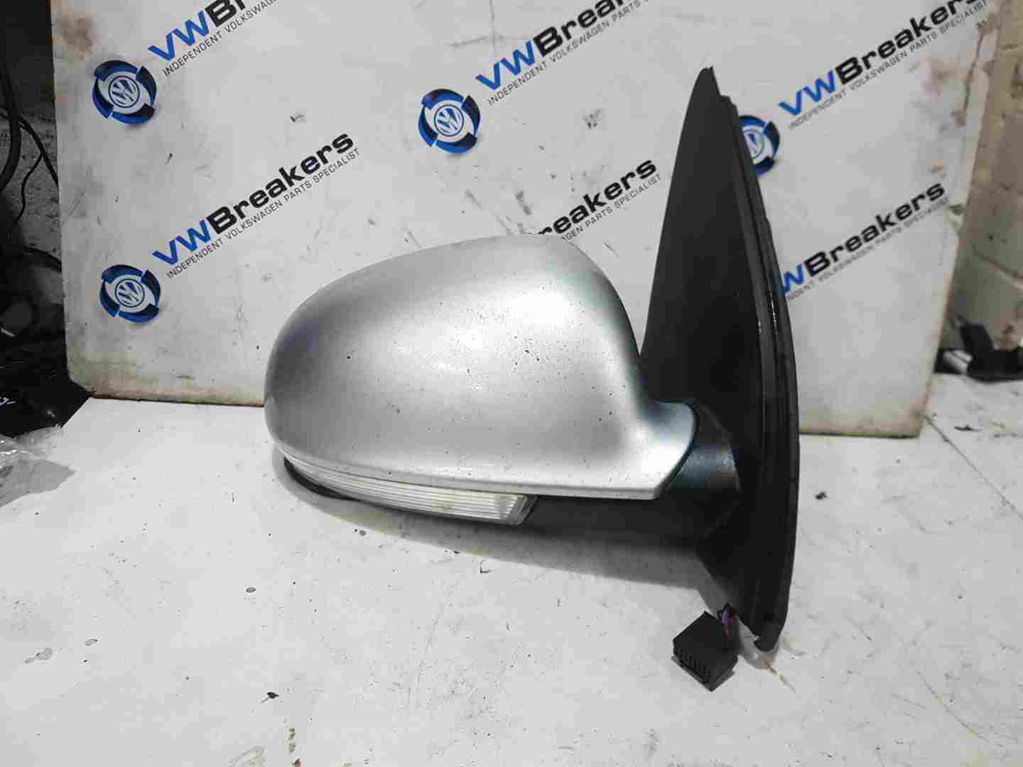 Volkswagen Golf MK5 2003-2009 Drivers Os Wing Mirror La7w Silver