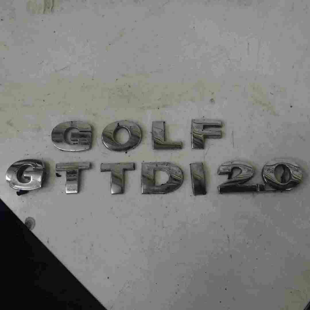 Volkswagen Golf MK5 2003-2009 GT TDI 2.0 Letters Badge