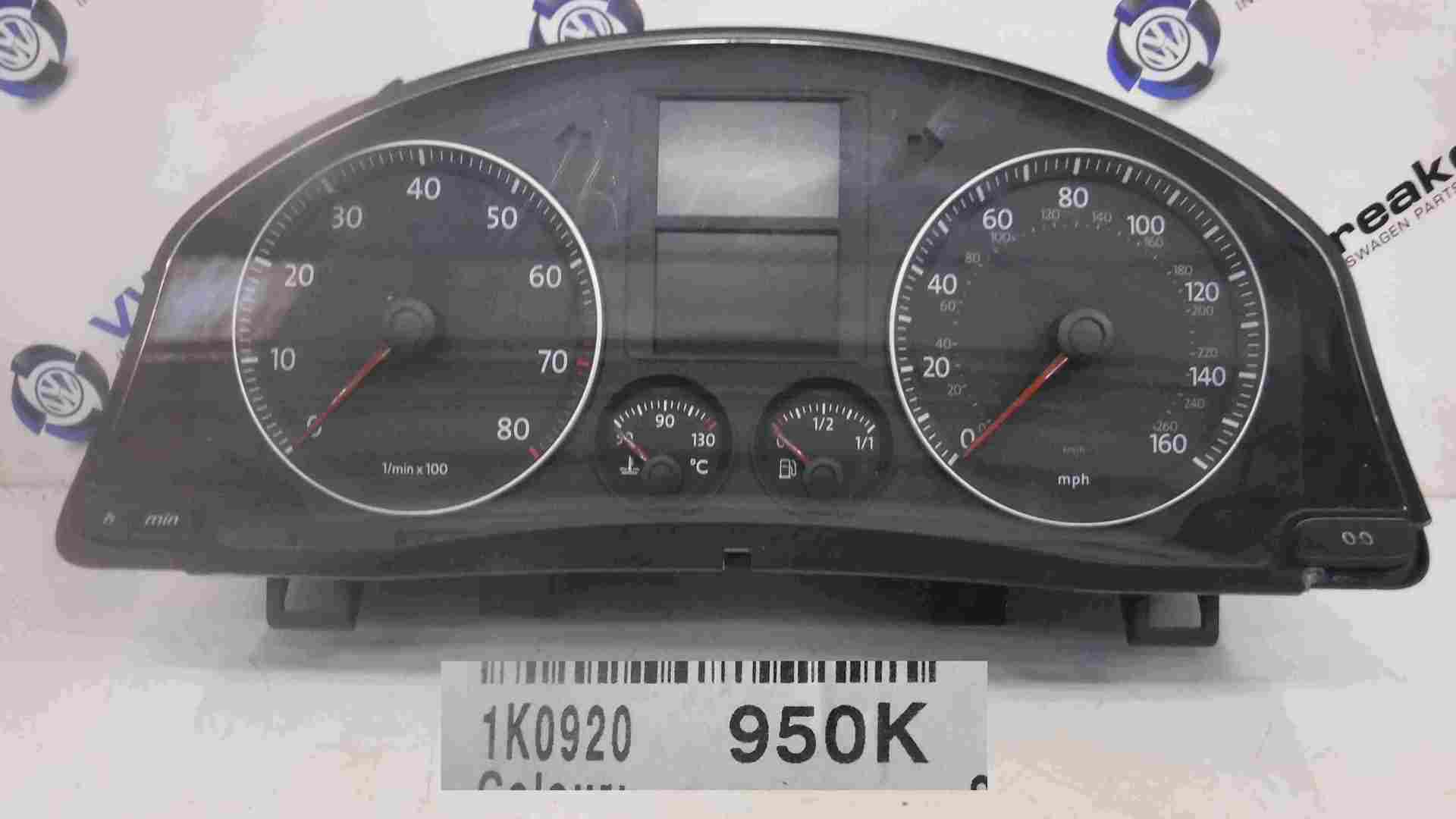 Volkswagen Golf MK5 2003-2009 Instrument Panel Dials Clocks Gauges 1K0920954a