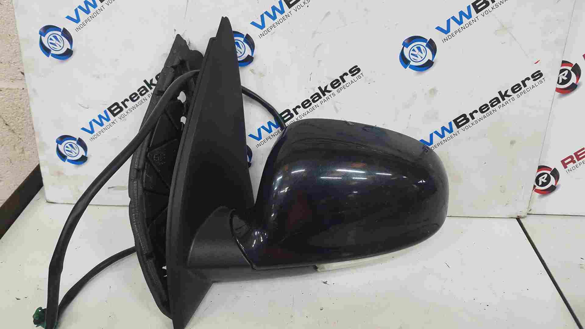 Volkswagen Golf MK5 2003-2009 Passenger NS Wing Mirror Black LC9Z Peeled
