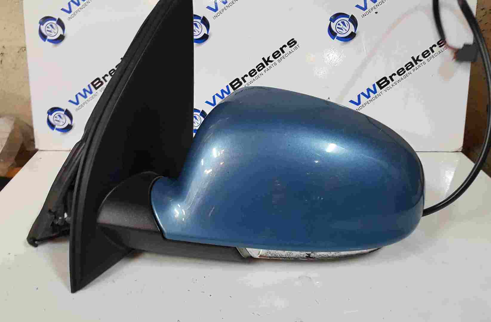 Volkswagen Golf MK5 2003-2009 Passenger NS Wing Mirror Blue LA5S