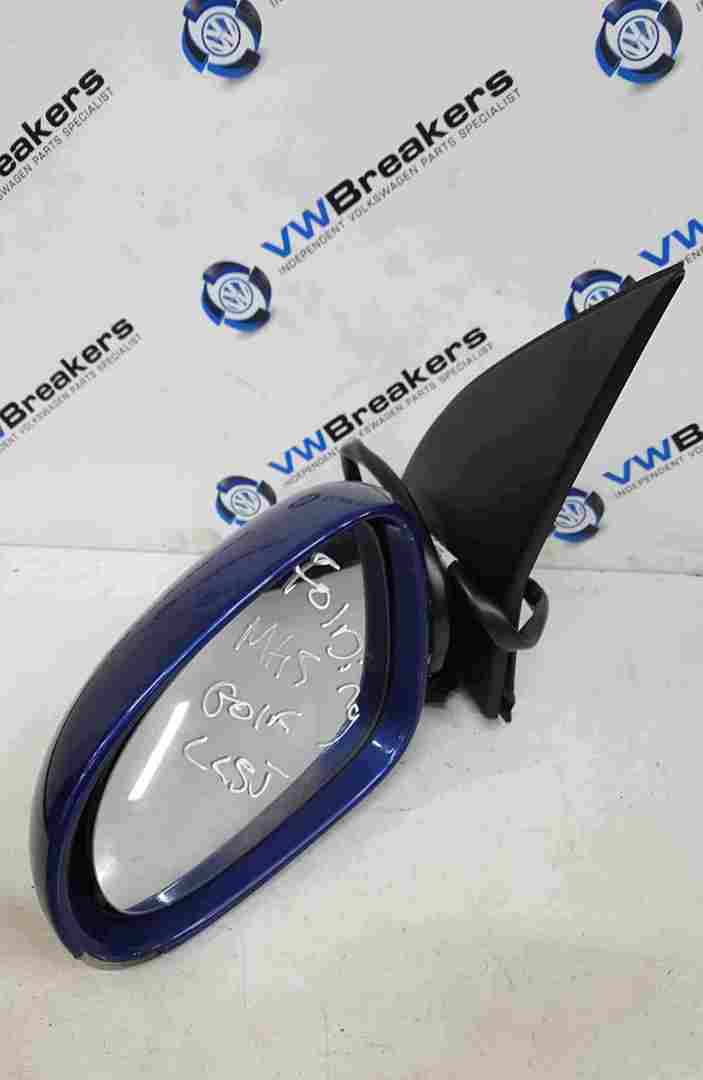 Volkswagen Golf MK5 2003-2009 Passenger NS Wing Mirror Blue LC5J Folding