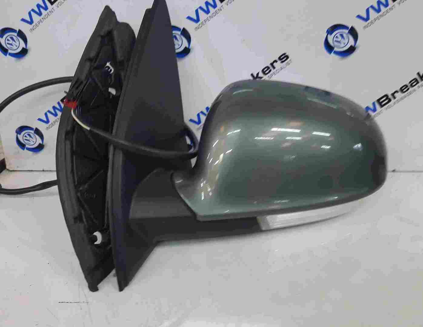 Volkswagen Golf MK5 2003-2009 Passenger NS Wing Mirror Green LA6Q 1K2857501