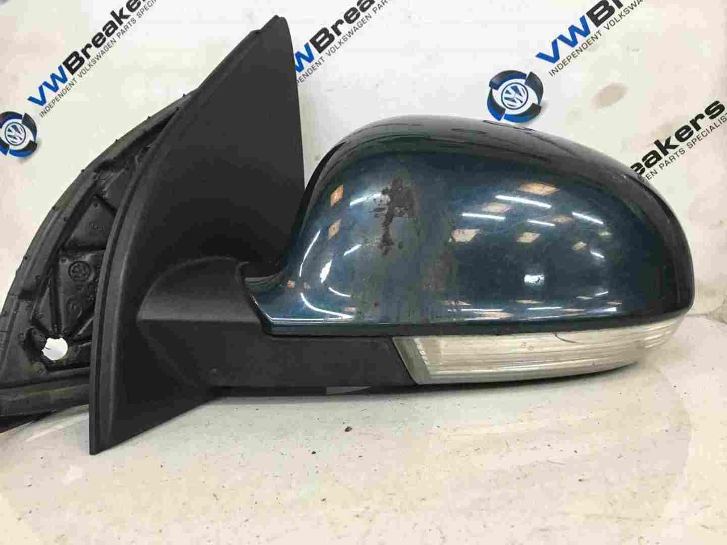 Volkswagen Golf MK5 2003-2009 Passenger NSF Front Wing Mirror Blue LC5F
