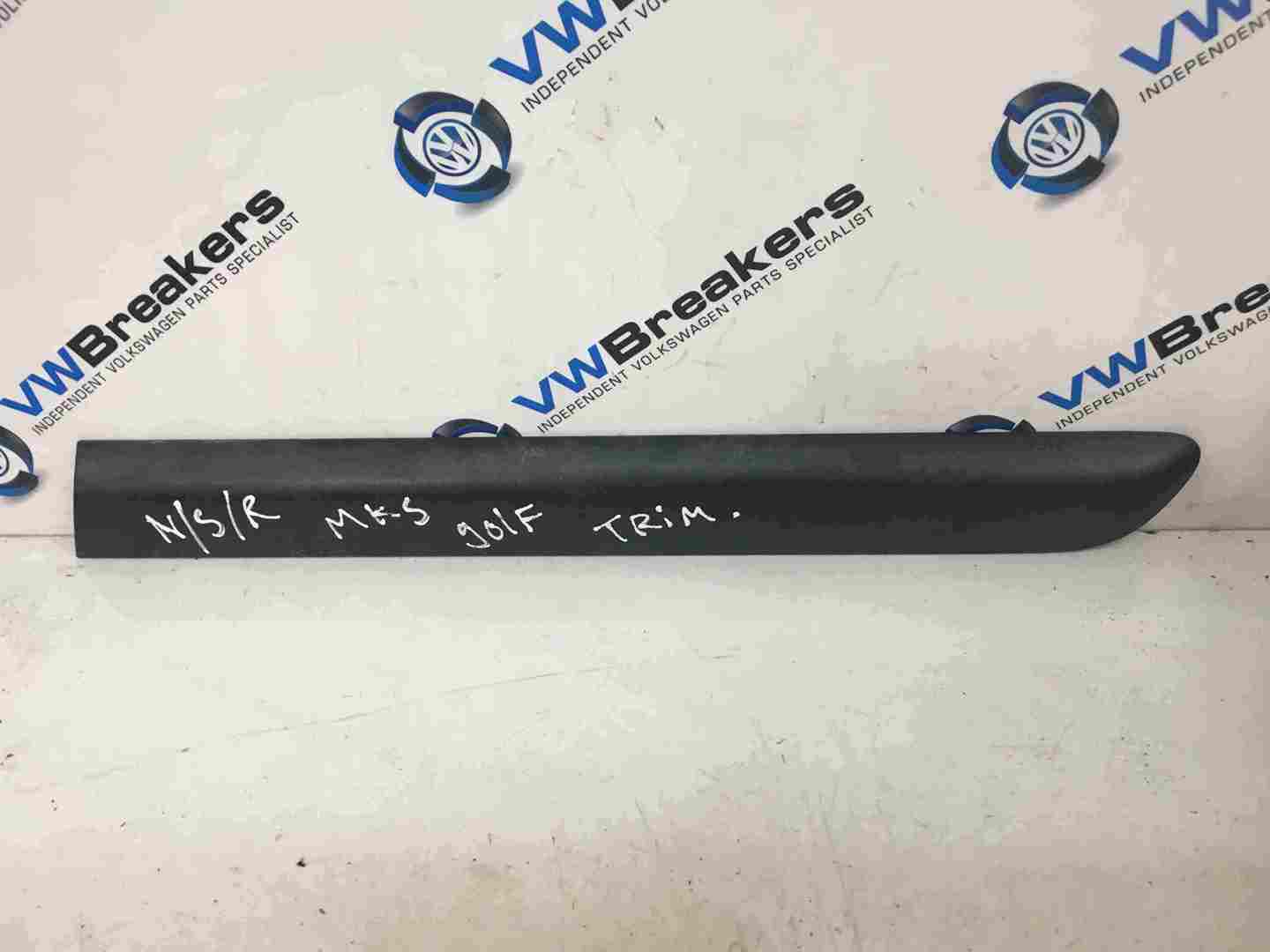Volkswagen Golf MK5 2003-2009 Passenger NSR Rear Bump Trim Moulding 1K3853535