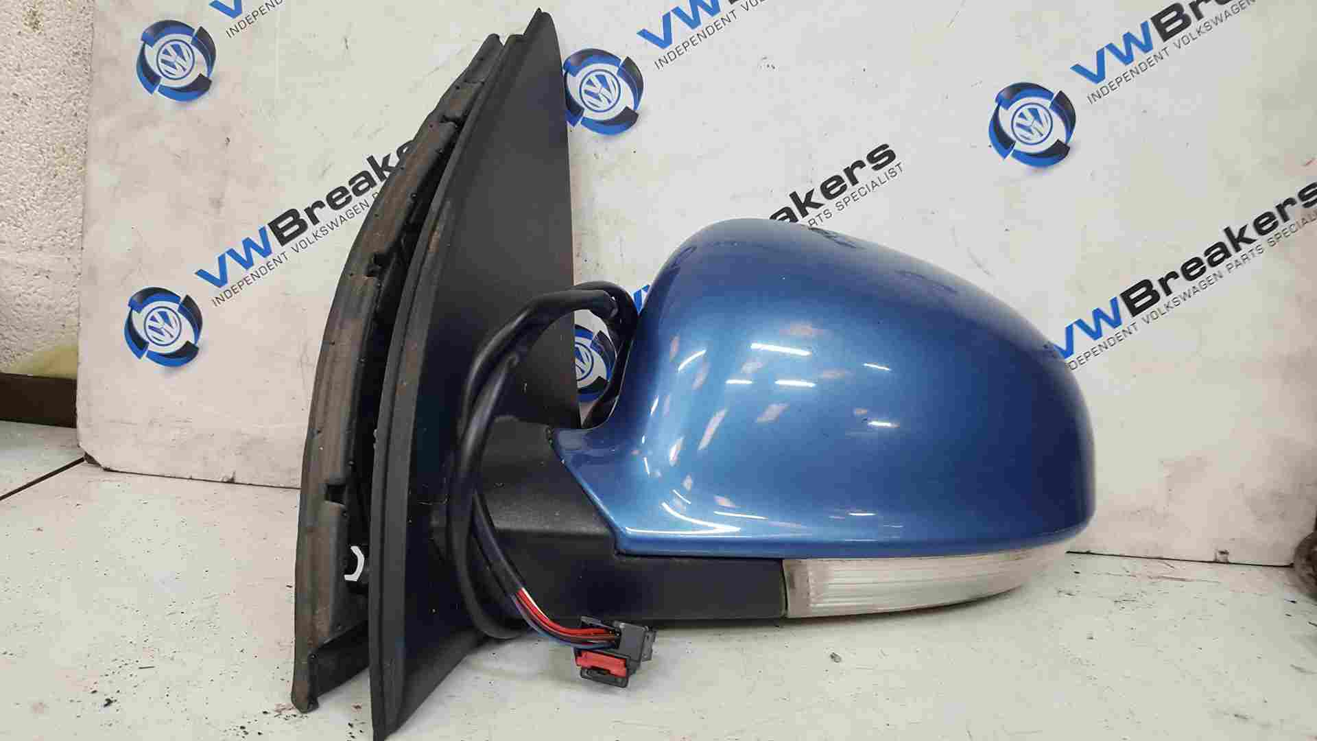 Volkswagen Golf MK5 2003-2009 Passenger Ns Wing Mirror Blue Lc5g