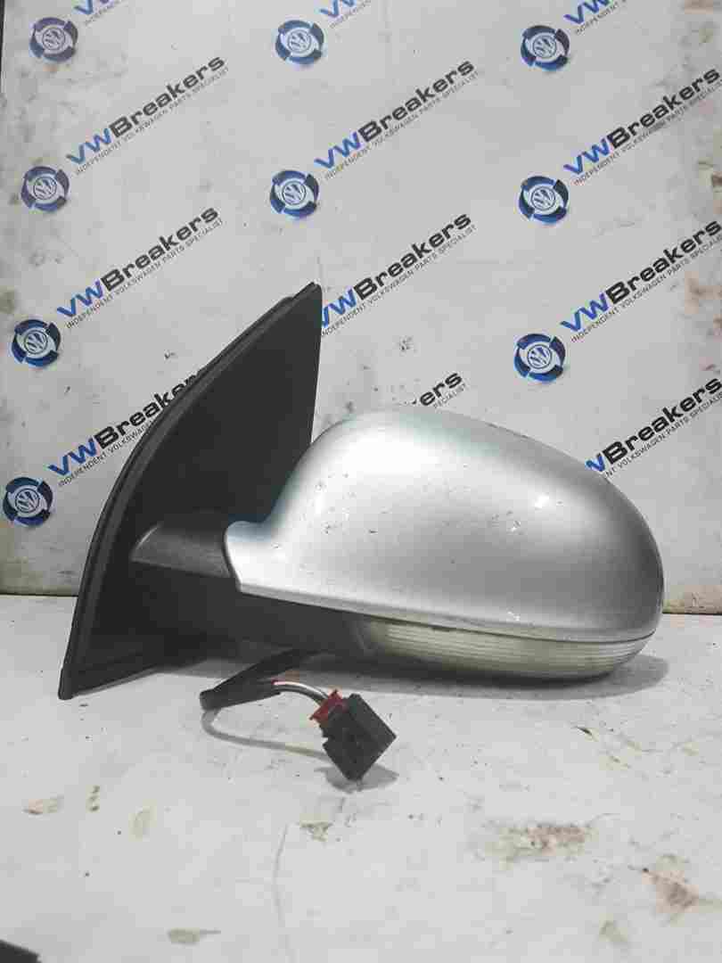 Volkswagen Golf MK5 2003-2009 Passenger Ns Wing Mirror Silver La7w